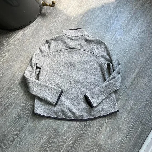 Grey / Black Lululemon Full Zip-Up Fleece Lined Sweater - Picture 3 of 7